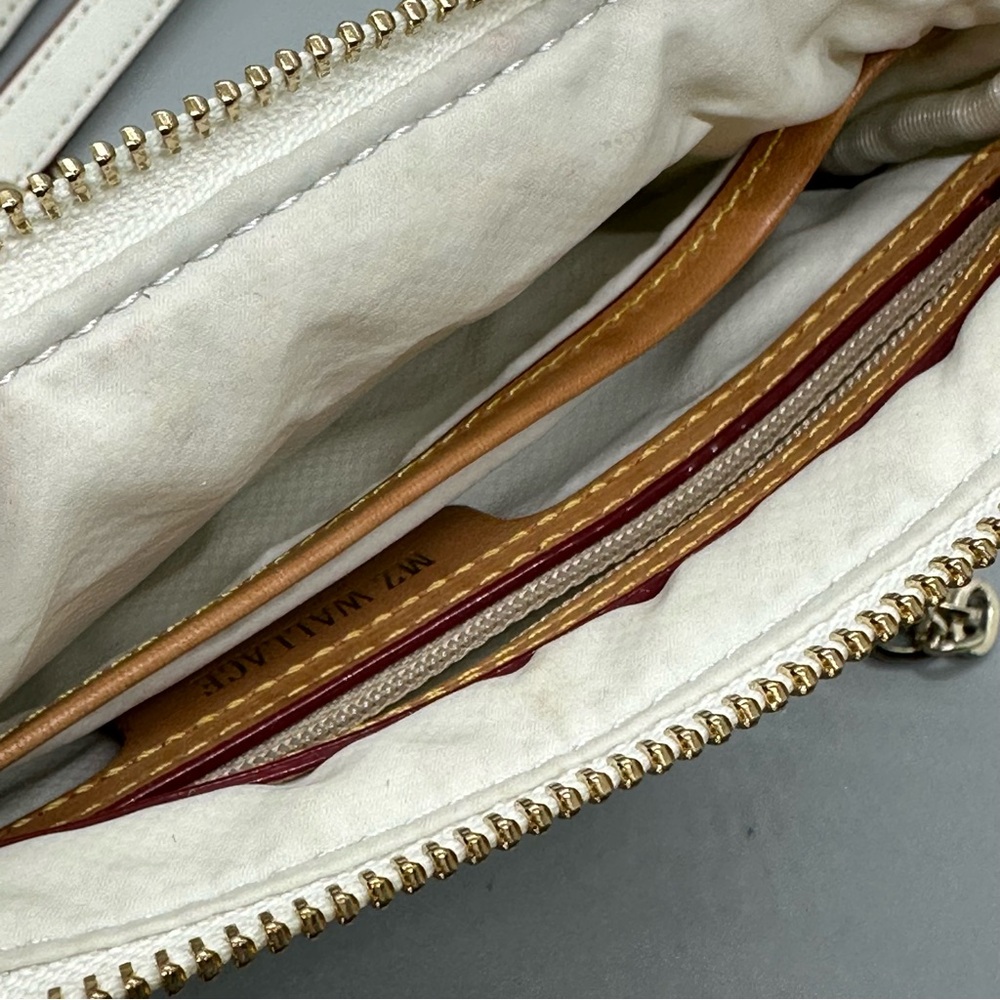 MZ Wallace Quilted Crossbody Bag in Ivory with Gold Chain - Picture 5 of 14